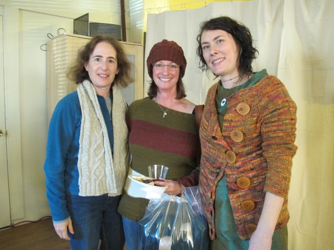 Jill wearing one her her creations in Empire. She's on the right.